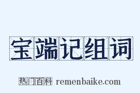 宝端记组词是什么意思的图片